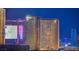Striking view of the Wynn and Encore hotels amidst the Las Vegas skyline at night, with other hotels in the background at 125 E Harmon Ave # 2205, Las Vegas, NV 89109