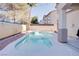 Beautiful pool and spa in a serene backyard setting at 1252 Autumn Wind Way, Henderson, NV 89052