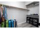 Walk-in closet with clothing rack, shelves and three suitcases on the floor at 1252 Autumn Wind Way, Henderson, NV 89052