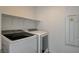 Laundry room featuring side by side Samsung washer and dryer and shelf at 3354 Via Strada St, Henderson, NV 89044