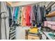 Walk-in closet with ample storage space and well-organized shelving units at 3473 Conough Ln, Las Vegas, NV 89129