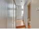 Hallway with staircase and bathroom access at 3747 Gulliver St, Las Vegas, NV 89115