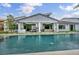 A stunning backyard pool offers a tranquil oasis, complemented by the covered patio for dining and lounging at 4345 N Dapple Gray Rd, Las Vegas, NV 89129