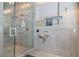 Modern bathroom featuring a glass walk-in shower, stylish silver sink, and sleek tile work at 5014 Thunder River Cir, Las Vegas, NV 89148