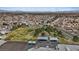 This aerial view showcases the community green space and walking trails at 7181 Pleasant View Ave, Las Vegas, NV 89147