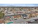 Aerial view of a residential neighborhood with houses and streets at 7181 Pleasant View Ave, Las Vegas, NV 89147