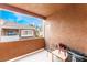 Outdoor patio with seating and weights, offering a private retreat at 9303 Gilcrease Ave # 1013, Las Vegas, NV 89149