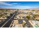 A high angle view of the property shows its proximity to nearby streets and the surrounding community at 1225 Arrowhead Ave, Las Vegas, NV 89106