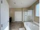 Bathroom featuring a tub, shower, and double closets at 2040 Port Royal Dr, Laughlin, NV 89029