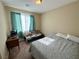 Bedroom featuring carpet, a window with curtains, and a grey bed, creating a relaxing and inviting space at 2040 Port Royal Dr, Laughlin, NV 89029