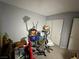 Bedroom with belongings and closet at 2266 Carved Canyon Ln, Laughlin, NV 89029