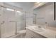 This bathroom features a shower with sliding doors, a commode, and a vanity at 2367 E Hacienda Ave, Las Vegas, NV 89119