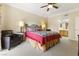 Comfortable main bedroom with elegant furnishings and plenty of space to unwind at 313 Haley Way # D, Mesquite, NV 89027
