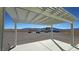Covered patio with views of the mountains and gravel area at 3341 S Big Sky Way, Pahrump, NV 89048