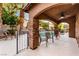 Covered patio with view of pool and seating, perfect for outdoor relaxation at 4401 Lilac Glen Dr, Las Vegas, NV 89129