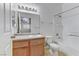 Bright bathroom featuring a tub, shower, and vanity with neutral-toned countertops at 4730 E Craig Rd # 1093, Las Vegas, NV 89115