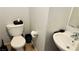 Small bathroom showing toilet and sink at 836 Sheerwater Ave, Henderson, NV 89052