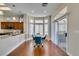 Bright dining area featuring a bay window and sliding glass doors to bring natural light in at 9816 Gerald Ct, Las Vegas, NV 89134