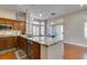 Modern kitchen with granite countertops and stainless steel appliances at 9816 Gerald Ct, Las Vegas, NV 89134