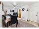 Image shows a dining room area with a view of the front door at 1455 E Katie Ave # A21, Las Vegas, NV 89119