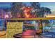 Cozy balcony with a table, champagne and snacks in the evening with a sunset at 210 E Flamingo Rd # 326, Las Vegas, NV 89169