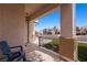 Covered front porch view featuring seating area and a view of the neighborhood at 2199 Maple Shade St, Henderson, NV 89002