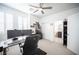 Bright office with dual monitors, and ample storage. Ensuite bathroom access at 2514 Spergola St, Henderson, NV 89044