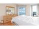 Comfortable bedroom with a large window and neutral decor at 2747 Paradise Rd # 1706, Las Vegas, NV 89109