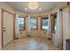 Bright bedroom bay window with scenic views and sheer curtains offering privacy at 306 Crestview Dr, Las Vegas, NV 89124