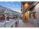 Beautiful exterior of a wooden house with a mountain view and wooden deck at 306 Crestview Dr, Las Vegas, NV 89124