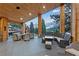 Spacious covered patio with stunning mountain views and comfortable seating at 306 Crestview Dr, Las Vegas, NV 89124