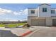 Contemporary two-story home with a two car garage and concrete driveway at 3541 Arcadian Sea St, Las Vegas, NV 89106