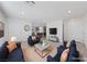 Staged living room with neutral walls, plush seating, and ample natural light at 3541 Arcadian Sea St, Las Vegas, NV 89106