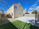 Spacious backyard with low maintenance yard and concrete block fence ensuring privacy at 4064 Browndeer Cir, Las Vegas, NV 89129
