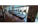 Fitness center featuring multiple treadmills, wooden floors, and large windows at 4471 Dean Martin Dr # 2605, Las Vegas, NV 89103