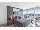 Bedroom with city view and a comfortable queen-sized bed at 4471 Dean Martin Dr # 2605, Las Vegas, NV 89103