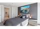 Bedroom featuring art, a queen-size bed, and ensuite bathroom at 4471 Dean Martin Dr # 2605, Las Vegas, NV 89103