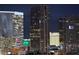 City buildings at night with sparkling lights showing architectural brilliance and lively atmosphere at 4471 Dean Martin Dr # 2605, Las Vegas, NV 89103