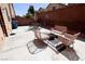 Spacious backyard with comfortable seating area and string lights for ambiance at 7403 Benlomond Ave, Las Vegas, NV 89179