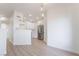 Modern kitchen with stainless steel appliances and white cabinetry, plus modern pendant lighting at 9000 Las Vegas Blvd # 1043, Las Vegas, NV 89123