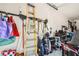 Organized garage space with tools, golf clubs, and electric vehicle charging at 10316 Northern Hills Ave, Las Vegas, NV 89166