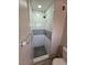 Bathroom shower stall showcasing decorative tile and chrome fixtures at 1642 Palma Vista Ave, Las Vegas, NV 89169