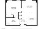 Detailed floorplan showcasing the layout of the bedroom, living room, kitchen, bath and foyer at 2405 W Serene Ave # 631, Las Vegas, NV 89123