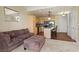 Open floor plan combining kitchen and living area, creating an inviting and functional living space at 2405 W Serene Ave # 631, Las Vegas, NV 89123
