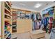 Spacious walk-in closet with custom shelving, drawers, and ample storage for clothes, shoes, and accessories at 2905 Haddon Dr, Las Vegas, NV 89134