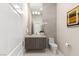 Stylish bathroom with modern vanity, elegant fixtures, and a serene, spa-like ambiance at 32 Grand Corniche Dr, Henderson, NV 89011