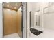 Interior of a residential elevator with wood paneling and stainless steel door at 32 Grand Corniche Dr, Henderson, NV 89011