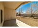 Tranquil backyard with gravel landscaping and a covered patio for outdoor living at 5050 Nw Valdez Ct, Pahrump, NV 89060