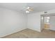 Spacious bedroom with ceiling fan and an ensuite bathroom at 5265 Caspian Springs Dr # 201, Las Vegas, NV 89120