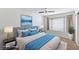 Inviting bedroom with a plush bed, soft lighting, and a large window at 5265 Caspian Springs Dr # 201, Las Vegas, NV 89120